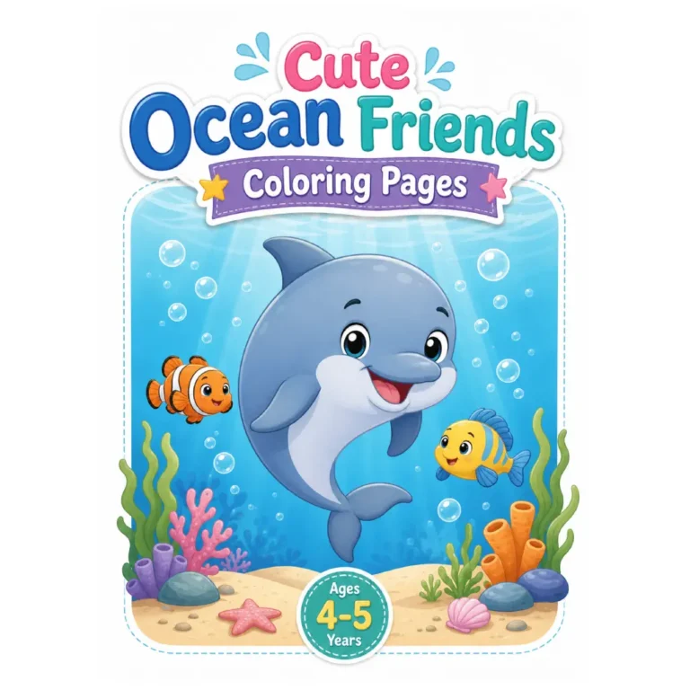 Cute Ocean Friends Coloring Pages