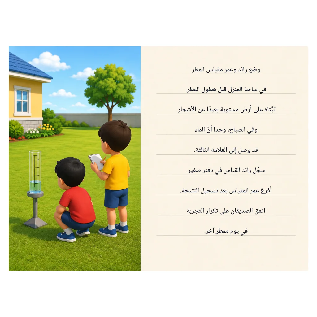 مقياس المطر | فهم مقروء للأطفال