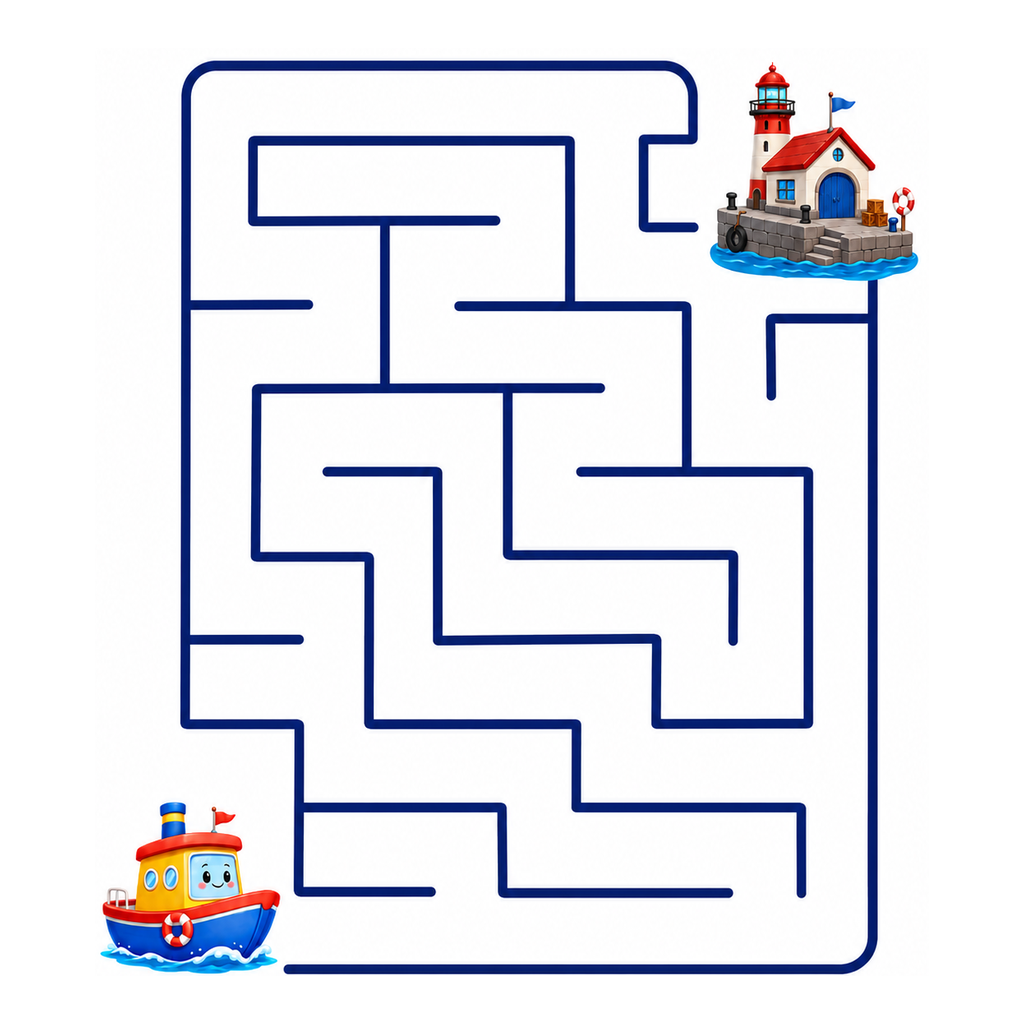 Boat to the Lighthouse Maze