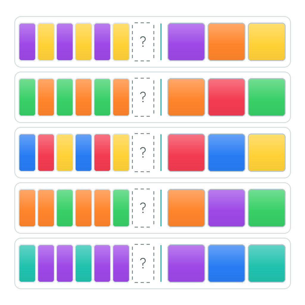 Complete the Pattern – Bright Color Sequences