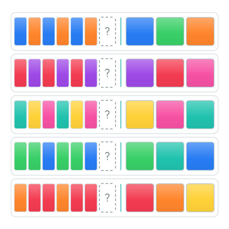Complete the Pattern – Color Pattern Challenge