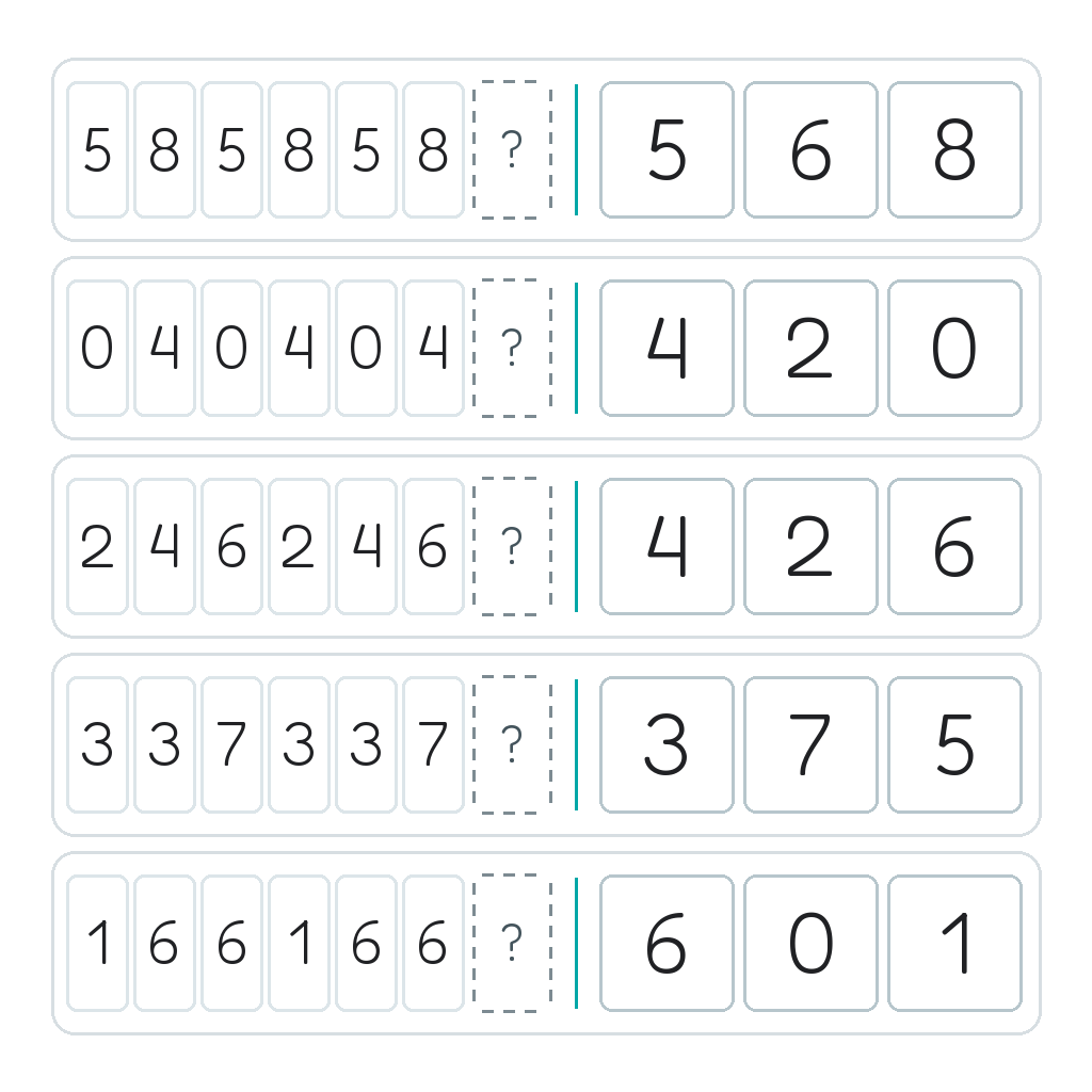 Complete the Pattern – Number Sequences