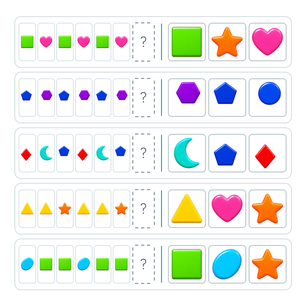 Complete the Pattern – Shape Pattern Challenge