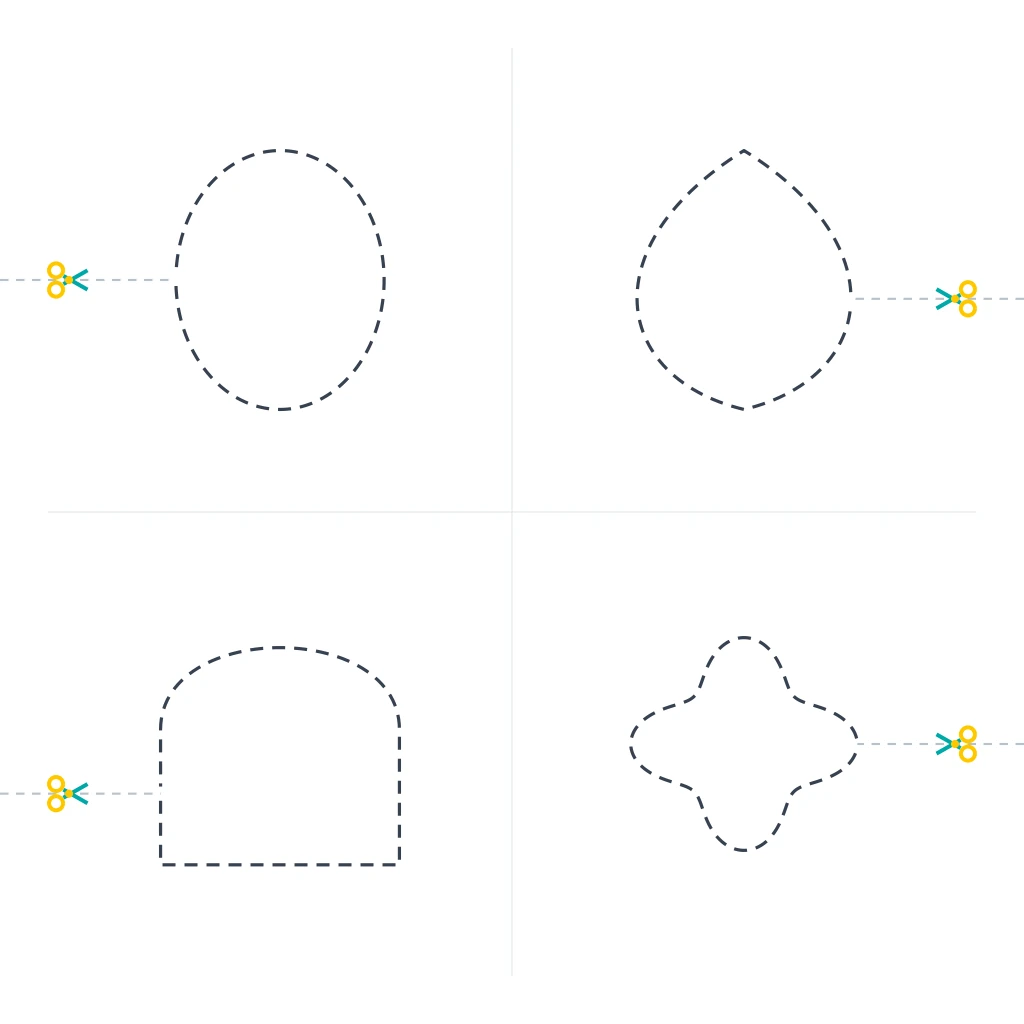 Cutting Paths: Rounded Shapes