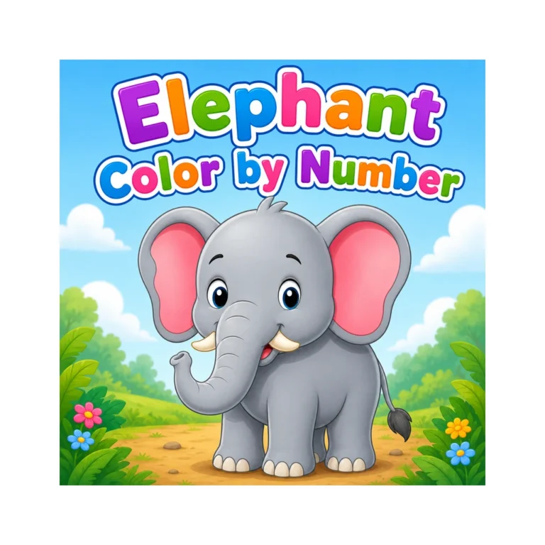 Elephant Color by Number