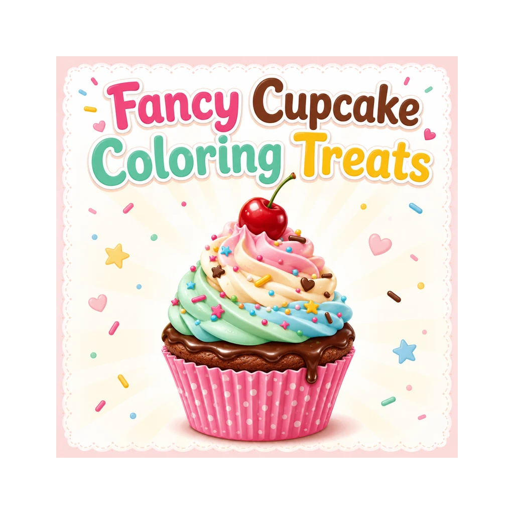 Fancy Cupcake Coloring Treats