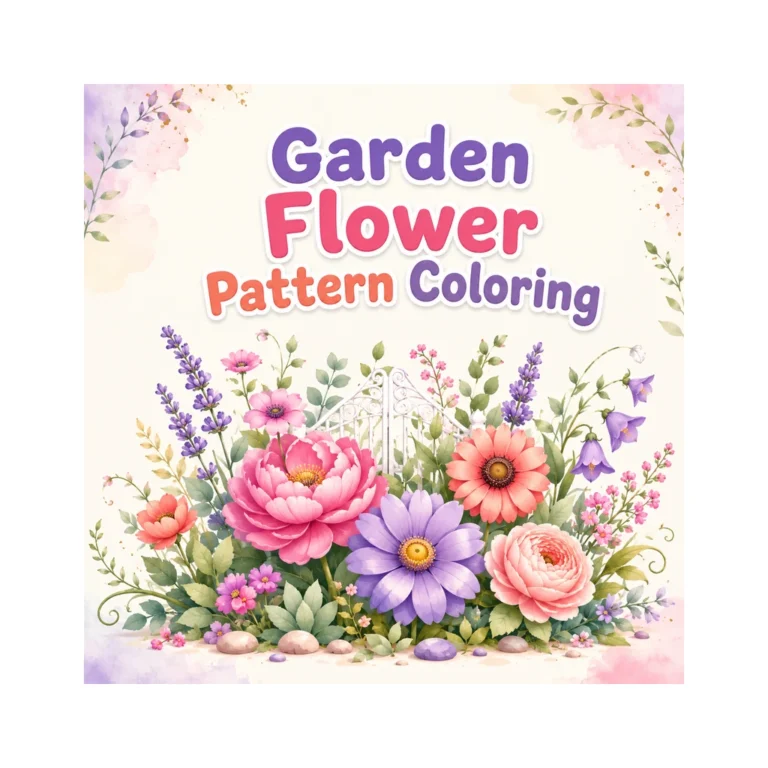 Garden Flower Pattern Coloring