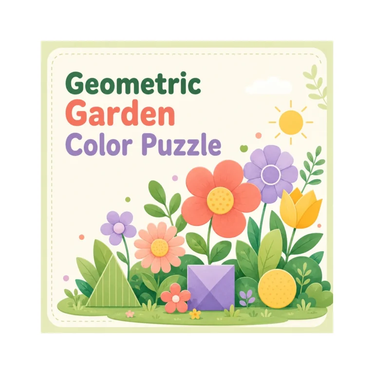 Geometric Garden Color Puzzle