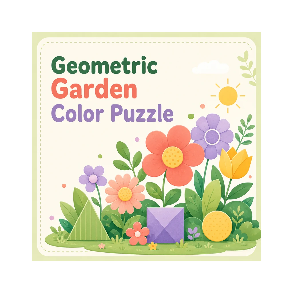 Geometric Garden Color Puzzle