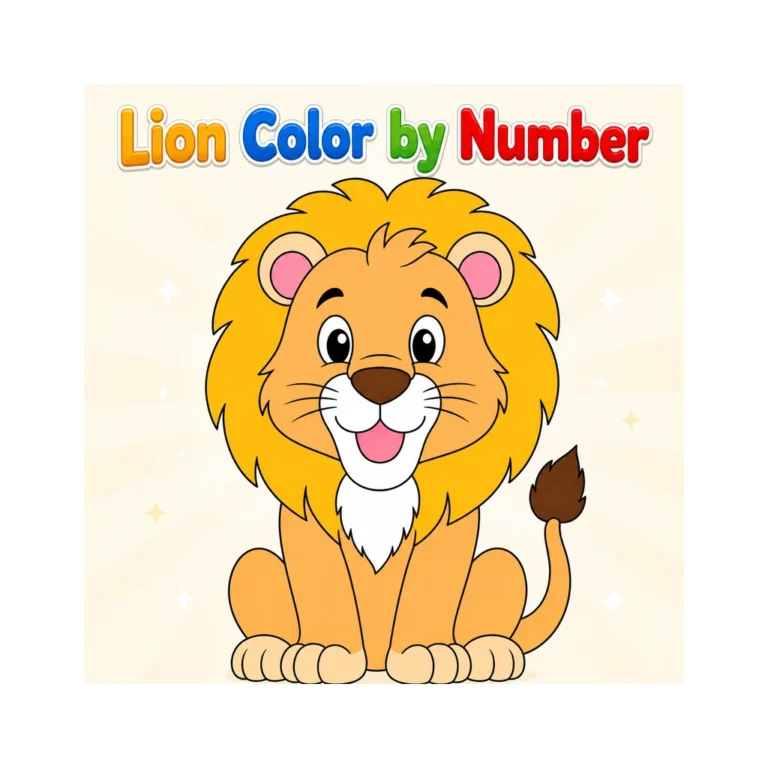 Lion Color by Number
