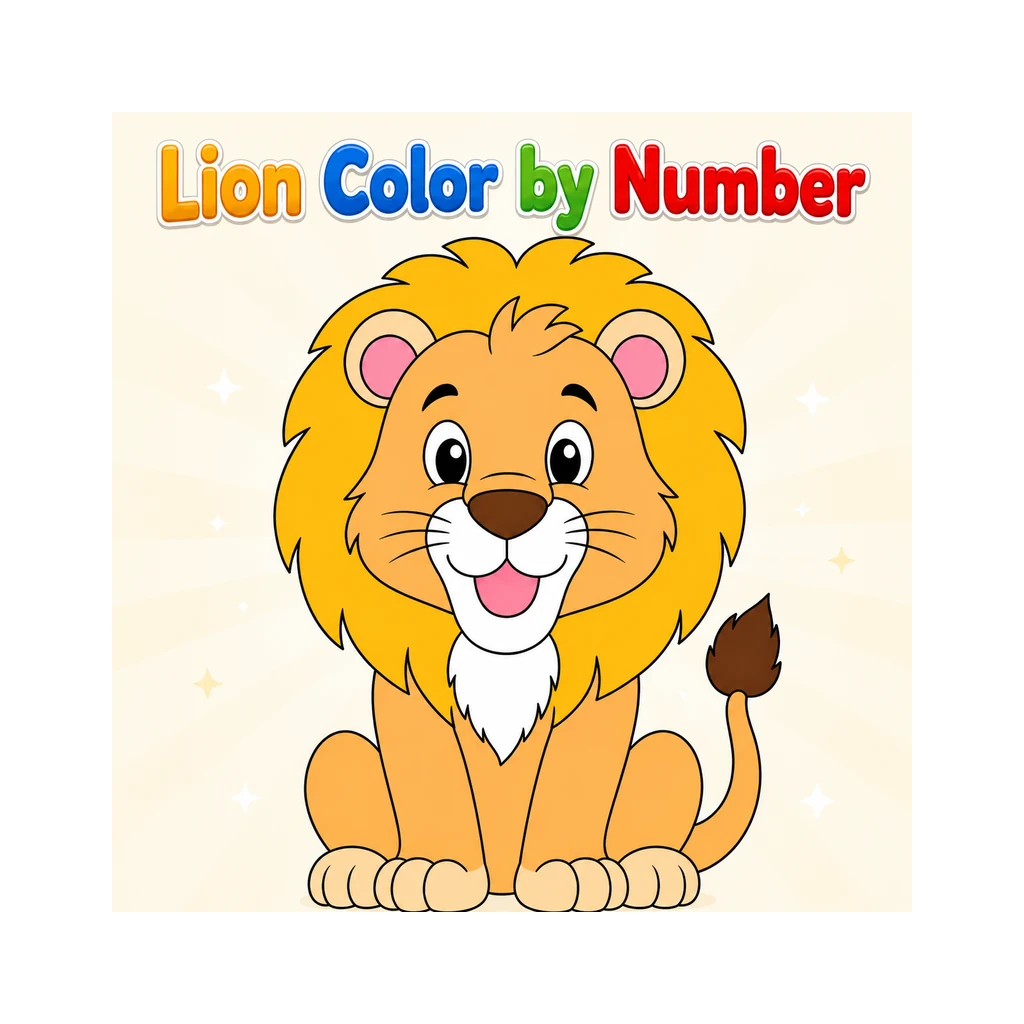 Lion Color by Number