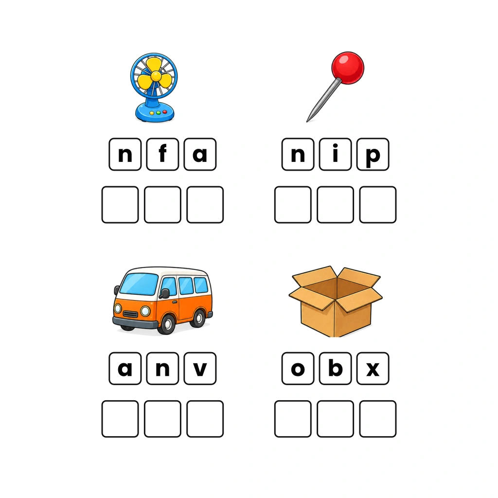 Mixed CVC Word Builder