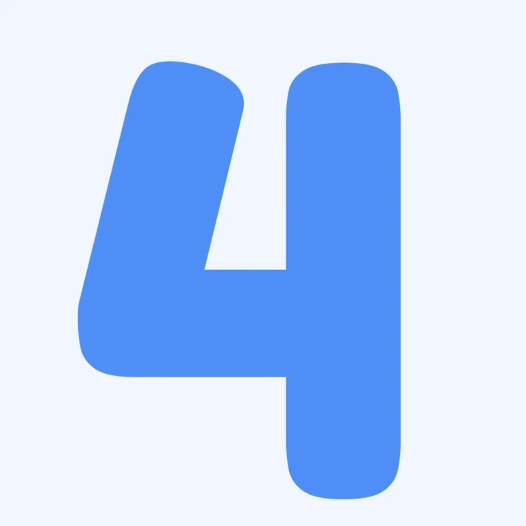 Number 4 Tracing