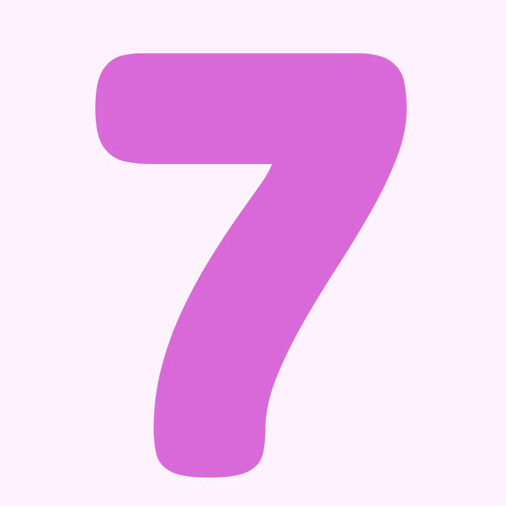 Number 7 Tracing