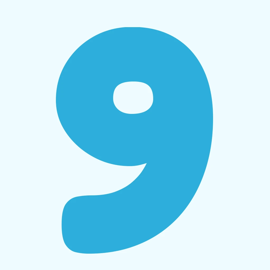 Number 9 Tracing