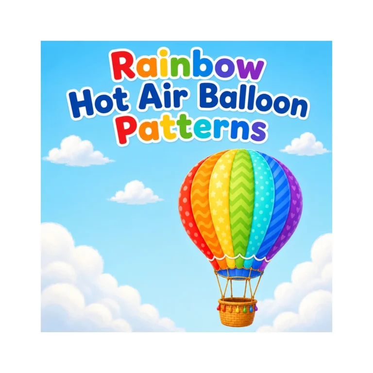 Rainbow Hot Air Balloon Patterns