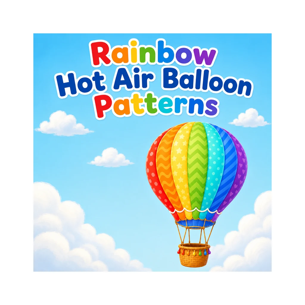 Rainbow Hot Air Balloon Patterns
