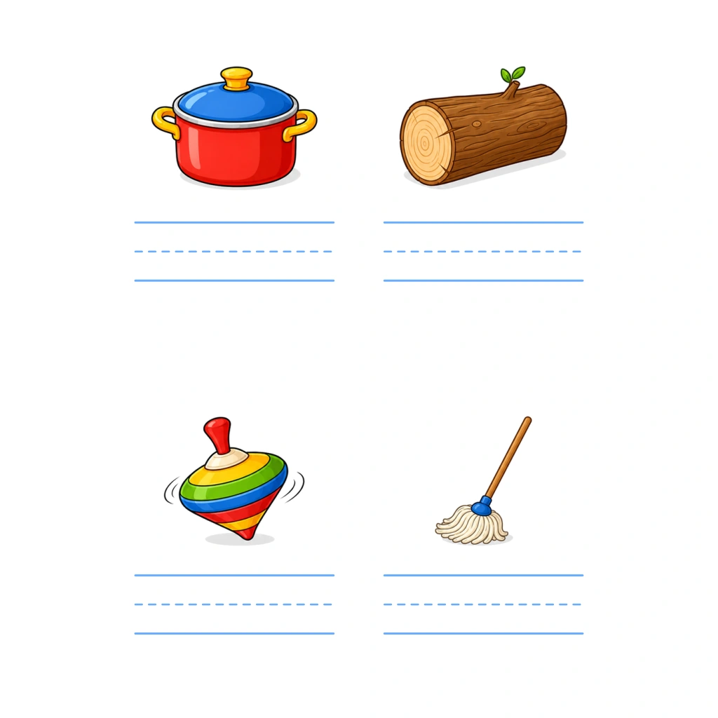 Short O Picture Word Writing