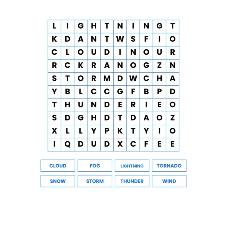 Weather Words Search